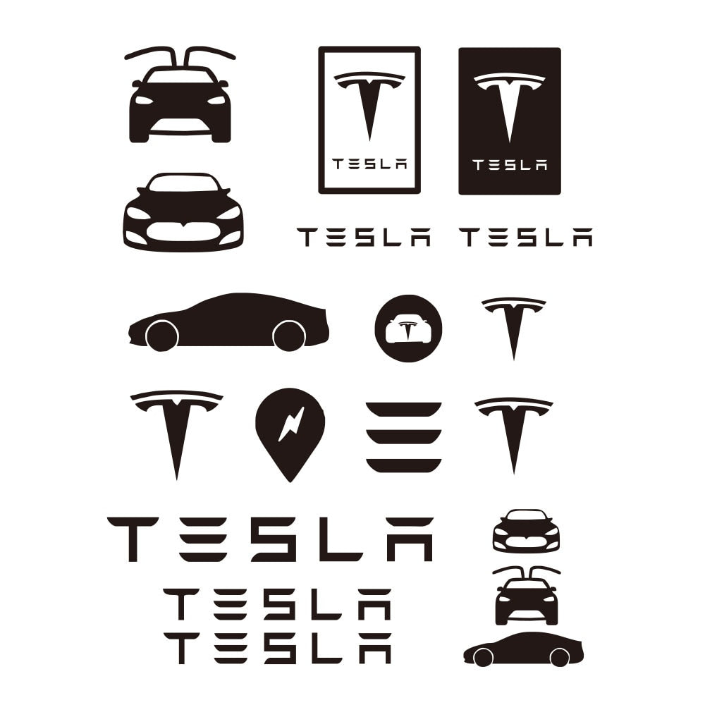 for Tesla Decals Graphics Stickers Logo TM3 TMX TMS Decal