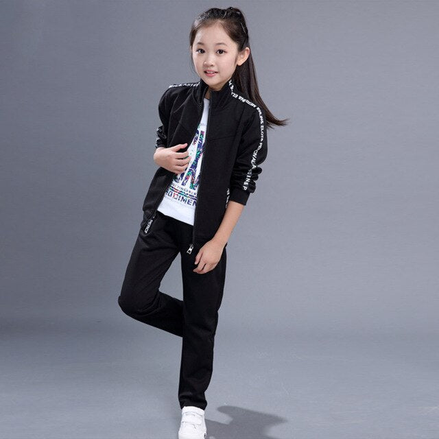 kids clothes 2020 girls clothing sets 4-15 girl outfits two piece sport sets girls spring clothing set kids training suit