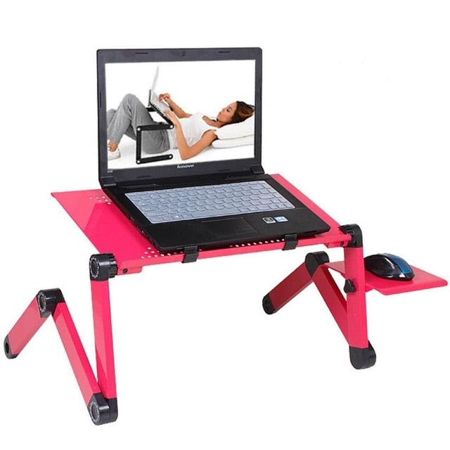 Portable Adjustable Aluminum Laptop Desk Stand Table Vented Ergonomic TV Bed laptop stand Working Office PC Riser Bed Sofa