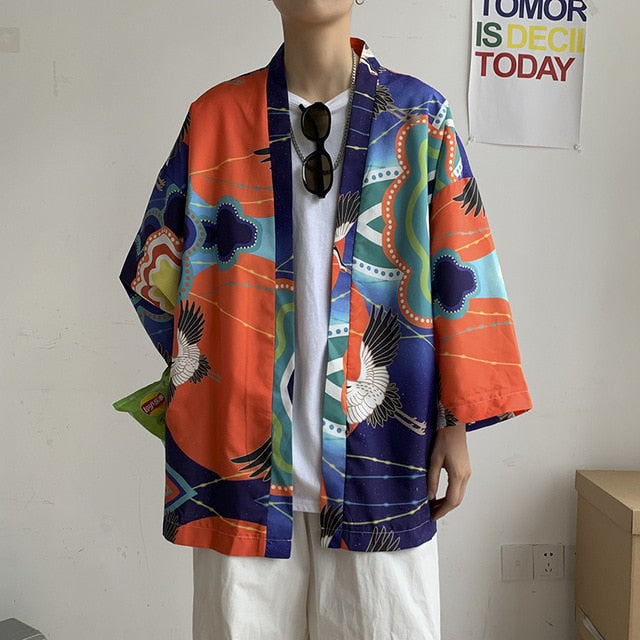 Japanese shirt men kimono 2020 Chinese kimono geisha new arrival Japanese street clothing harajuku kimono