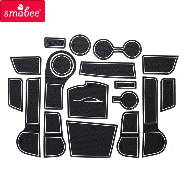 smabee Anti-Slip Gate slot cup mat for Kia Rio 4 X-Line RIO 2017 2018 2019 2020 Interior Door Pad/Cup Non-slip pad Accessories