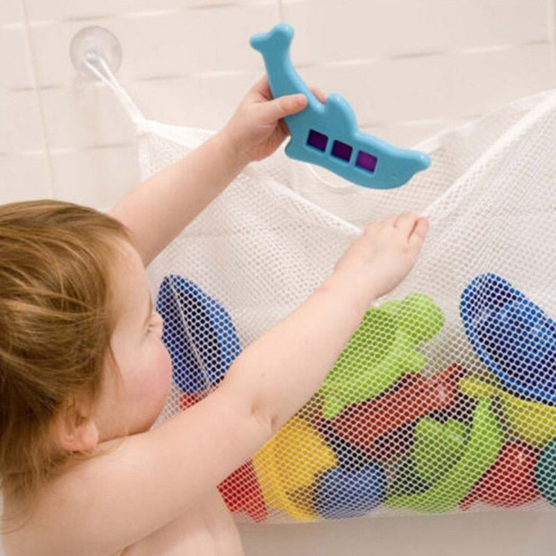 Baby Bathroom Storage Bag Mesh Net 100% Brand Bathtub Suction New Fashion Kids Bath Portable Toys Organizer Holder 1 Pcs Hot