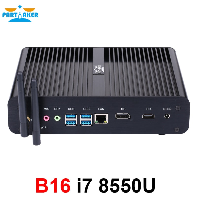 Intel Core i7 8565U/6567U i5 8250U/7260U DDR4 Gaming Mini PC Windows 10 HTPC Desktop Computer linux intel UHD620 DP HDMI wifi