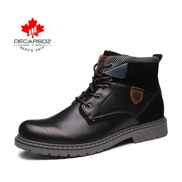 DECARSDZ Autumn Men Boots For Man 2020 New Fashion Outdoor Comfy Durable outsole Men Casual Boots Men Brand Lace-up Men's Boots