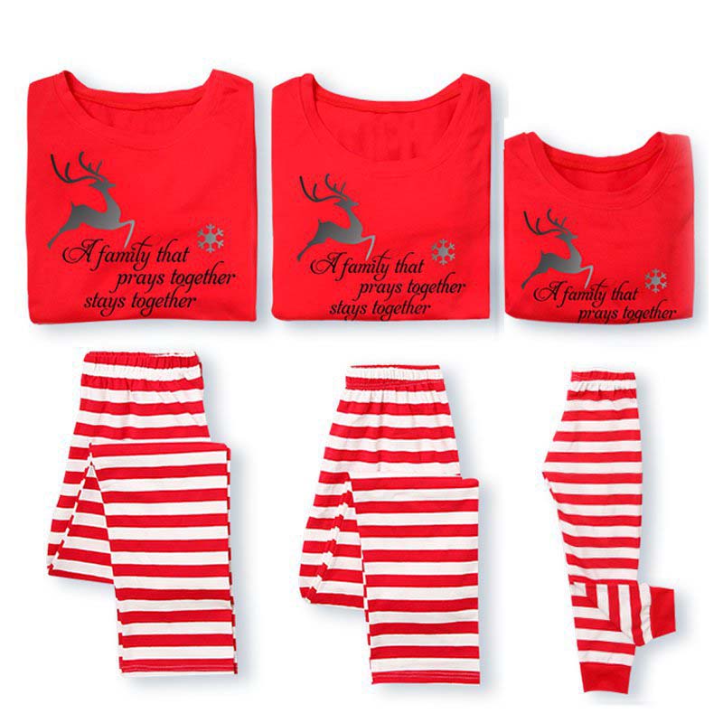 2020 Christmas Family clothing Deer Print Men Women Boy Girl Pyjamas Sets Father Mother Child Pajamas Family Matching Outfits