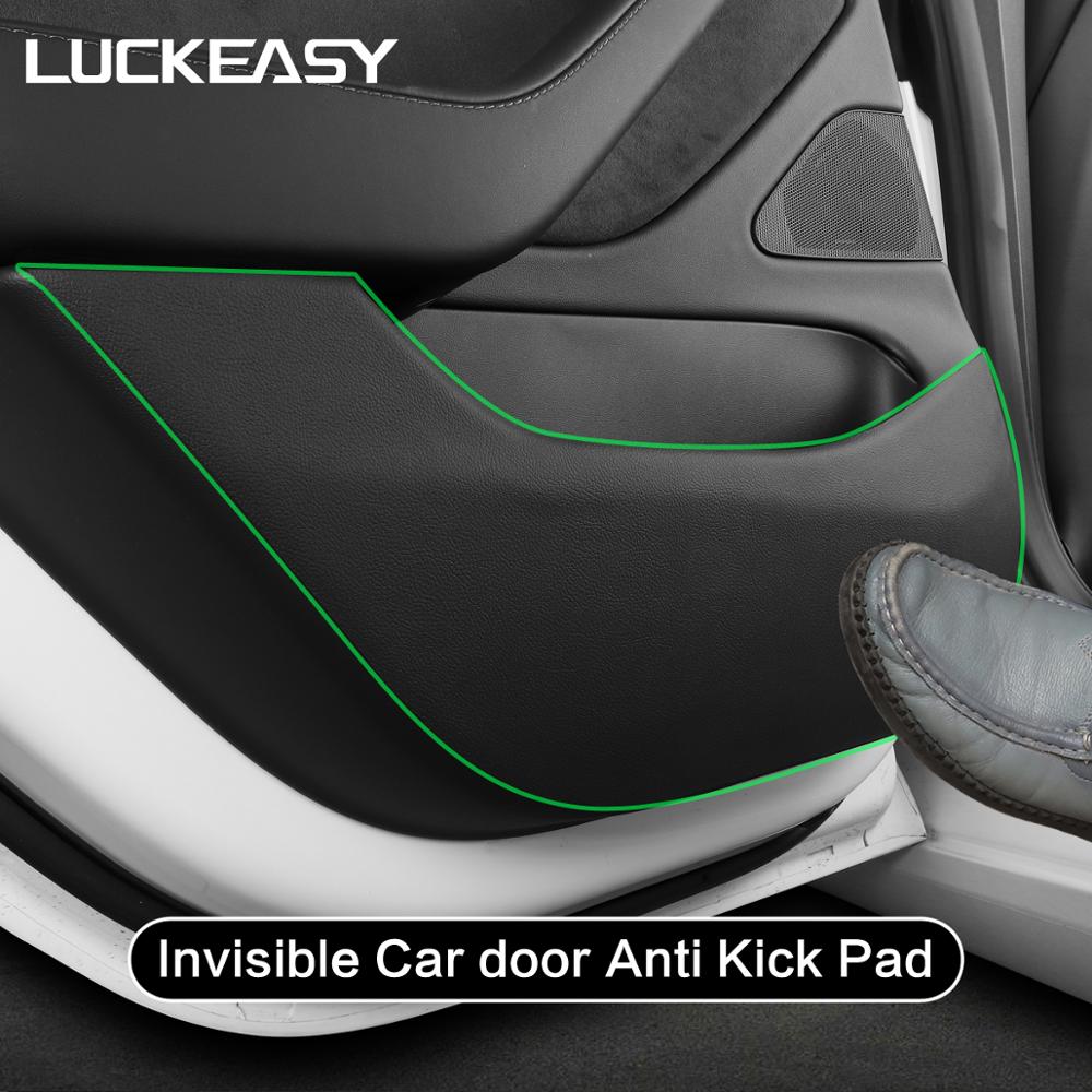 LUCKEASY for Tesla Model 3 2018-2019 Invisible Car door Anti Kick Pad Protection Side Edge Film Protector Stickers