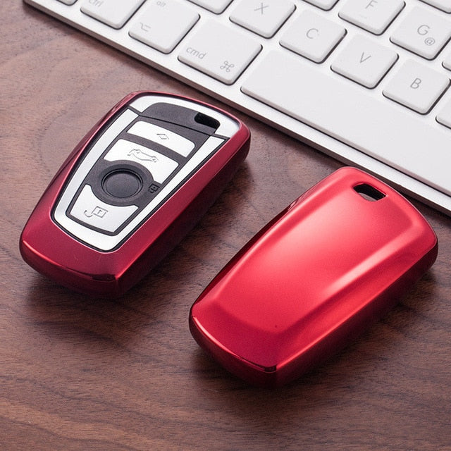 TPU Car Key Case Auto Key Protection Cover For BMW 1/3/5/7 Series X3 X4 M2/3/4 Car Holder Shell Colorful Car-Styling Accessories