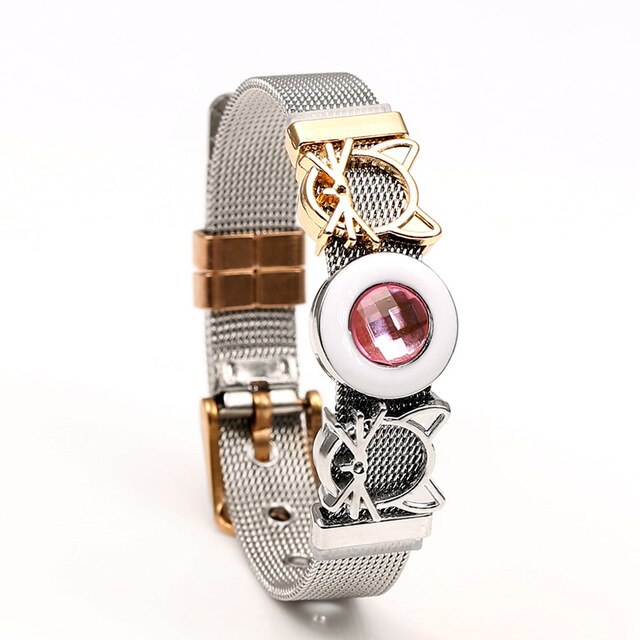 SEIALOY New Stainless Steel Mesh Watch Bracelets For Women Men Couple Lover Golden Unicorn Charm Brands Bracelet Bangle Jewelry