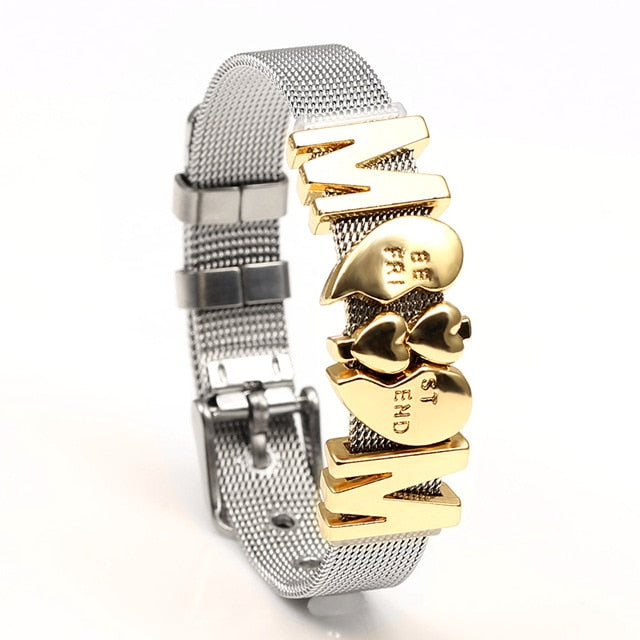 SEIALOY New Stainless Steel Mesh Watch Bracelets For Women Men Couple Lover Golden Unicorn Charm Brands Bracelet Bangle Jewelry