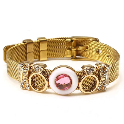SEIALOY New Stainless Steel Mesh Watch Bracelets For Women Men Couple Lover Golden Unicorn Charm Brands Bracelet Bangle Jewelry