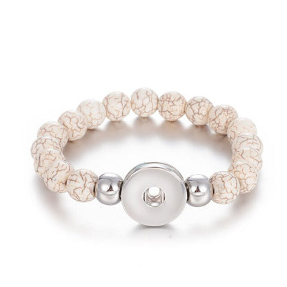 Wholesale Snap Jewelry 18MM Snap Button Bracelets & Bangles Imitation Pearl Beads Charm Bracelet Watches