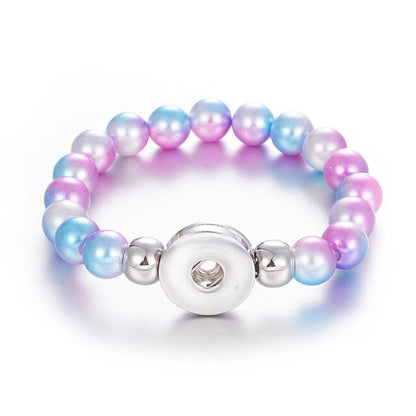 Wholesale Snap Jewelry 18MM Snap Button Bracelets & Bangles Imitation Pearl Beads Charm Bracelet Watches