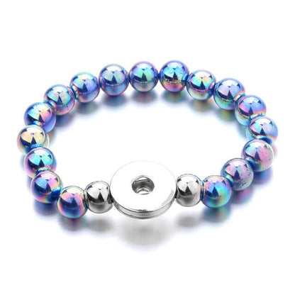 Wholesale Snap Jewelry 18MM Snap Button Bracelets & Bangles Imitation Pearl Beads Charm Bracelet Watches