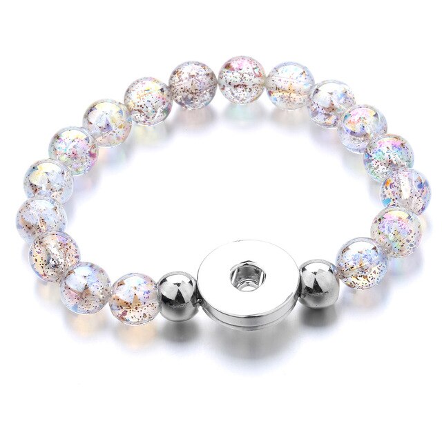 Wholesale Snap Jewelry 18MM Snap Button Bracelets & Bangles Imitation Pearl Beads Charm Bracelet Watches