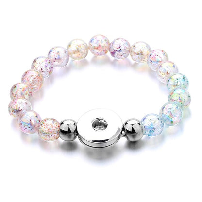 Wholesale Snap Jewelry 18MM Snap Button Bracelets & Bangles Imitation Pearl Beads Charm Bracelet Watches