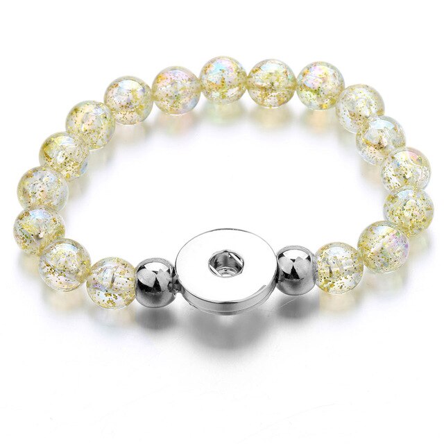 Wholesale Snap Jewelry 18MM Snap Button Bracelets & Bangles Imitation Pearl Beads Charm Bracelet Watches