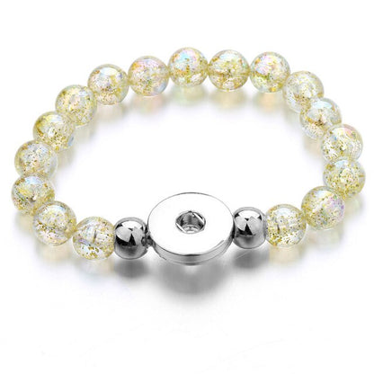 Wholesale Snap Jewelry 18MM Snap Button Bracelets & Bangles Imitation Pearl Beads Charm Bracelet Watches