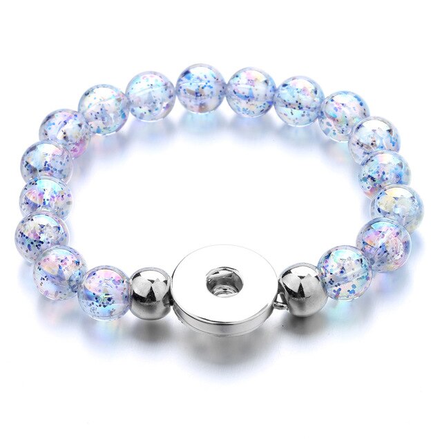 Wholesale Snap Jewelry 18MM Snap Button Bracelets & Bangles Imitation Pearl Beads Charm Bracelet Watches