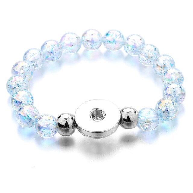 Wholesale Snap Jewelry 18MM Snap Button Bracelets & Bangles Imitation Pearl Beads Charm Bracelet Watches