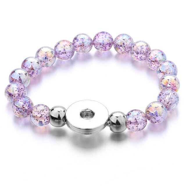 Wholesale Snap Jewelry 18MM Snap Button Bracelets & Bangles Imitation Pearl Beads Charm Bracelet Watches