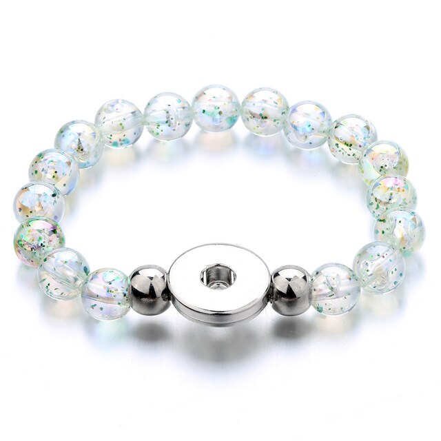 Wholesale Snap Jewelry 18MM Snap Button Bracelets & Bangles Imitation Pearl Beads Charm Bracelet Watches