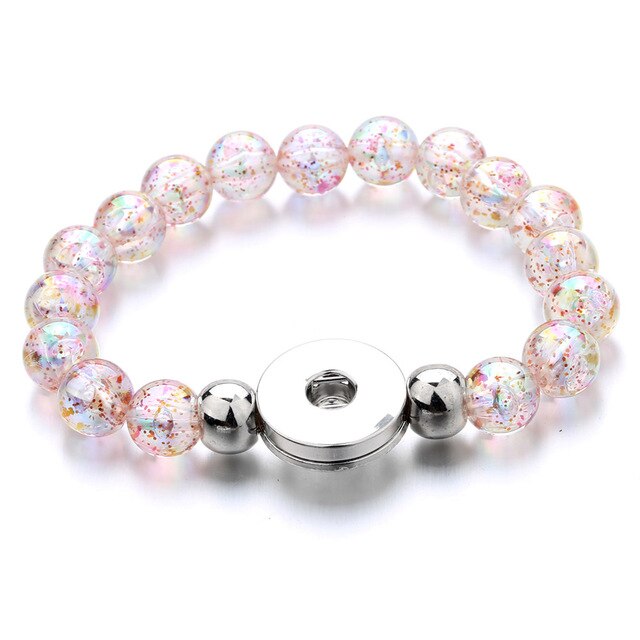 Wholesale Snap Jewelry 18MM Snap Button Bracelets & Bangles Imitation Pearl Beads Charm Bracelet Watches