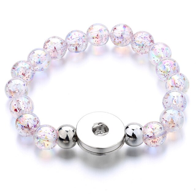 Wholesale Snap Jewelry 18MM Snap Button Bracelets & Bangles Imitation Pearl Beads Charm Bracelet Watches
