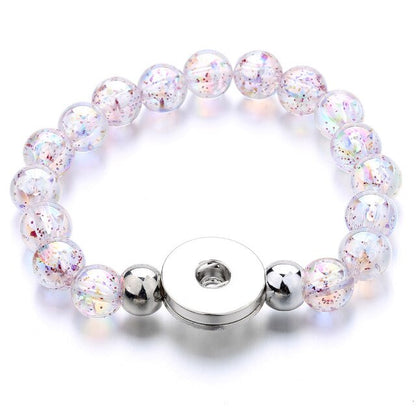 Wholesale Snap Jewelry 18MM Snap Button Bracelets & Bangles Imitation Pearl Beads Charm Bracelet Watches