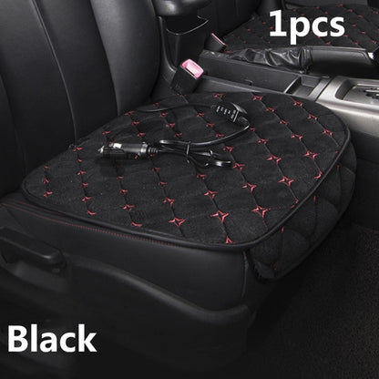 12V Heated Car Seat Cover Cushion Winter Plush Heater Warmer Control Temperature Electric Heating Seat Pad