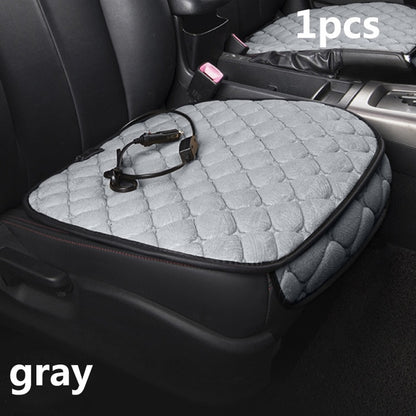12V Heated Car Seat Cover Cushion Winter Plush Heater Warmer Control Temperature Electric Heating Seat Pad