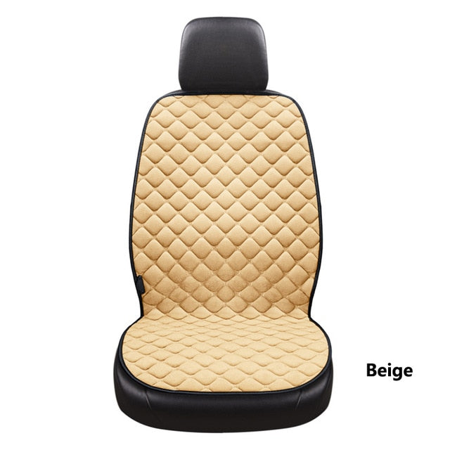 12V Heated Car Seat Cover Cushion Winter Plush Heater Warmer Control Temperature Electric Heating Seat Pad