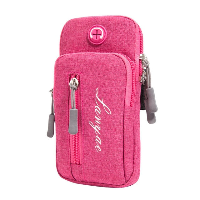 Sport Arm Bag Sports Cell Phone Case Running Jogging Pouch Wallet  With Arm Band Charging Earphone Hole