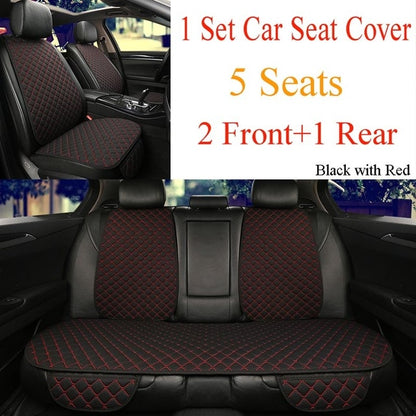 5 Seats Car Seat Covers Set Universal Fit Most Cars Seat Protector with Backrest Automobile Line Cushion Pad Mat for Auto Truck