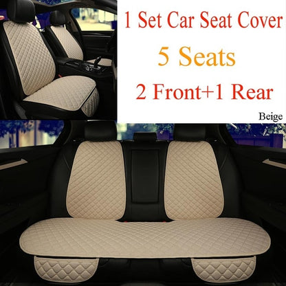 5 Seats Car Seat Covers Set Universal Fit Most Cars Seat Protector with Backrest Automobile Line Cushion Pad Mat for Auto Truck