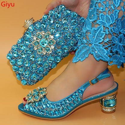 doershow good price Italian Shoes and Bag Set African Wedding Shoe and Bag set Italy Shoe and Handbag Summer Set Women!HLO1-28