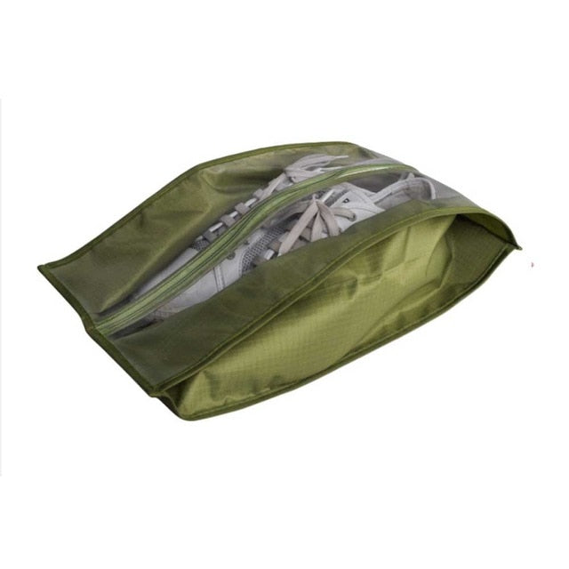 Portable Travel Supplies Organizer Shoes Storage Bag PVC Waterproof Dustproof Hanging Save Closet Rack Hangers J2Y