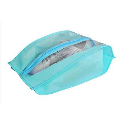 Portable Travel Supplies Organizer Shoes Storage Bag PVC Waterproof Dustproof Hanging Save Closet Rack Hangers J2Y