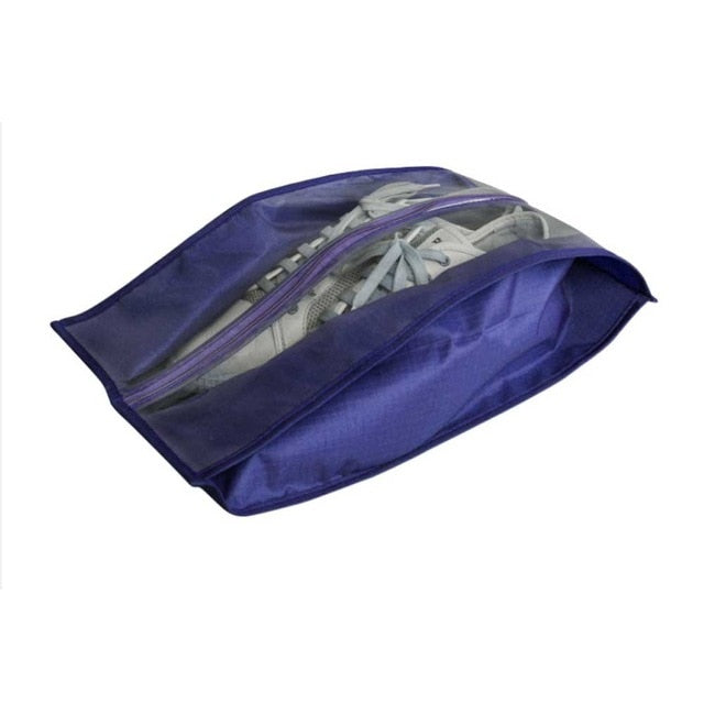 Portable Travel Supplies Organizer Shoes Storage Bag PVC Waterproof Dustproof Hanging Save Closet Rack Hangers J2Y