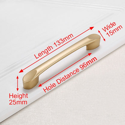 KAK European Style Matte Gold Cabinet Handles Solid Aluminum Alloy Kitchen Cupboard Pulls Drawer Knobs Furniture Handle Hardware