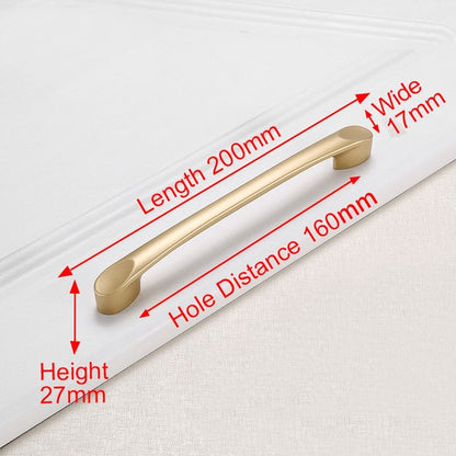 KAK European Style Matte Gold Cabinet Handles Solid Aluminum Alloy Kitchen Cupboard Pulls Drawer Knobs Furniture Handle Hardware