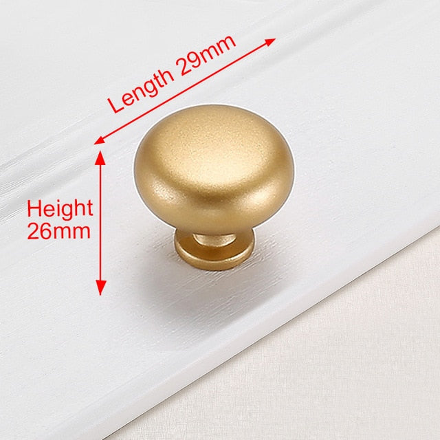 KAK European Style Matte Gold Cabinet Handles Solid Aluminum Alloy Kitchen Cupboard Pulls Drawer Knobs Furniture Handle Hardware