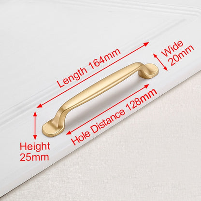 KAK European Style Matte Gold Cabinet Handles Solid Aluminum Alloy Kitchen Cupboard Pulls Drawer Knobs Furniture Handle Hardware