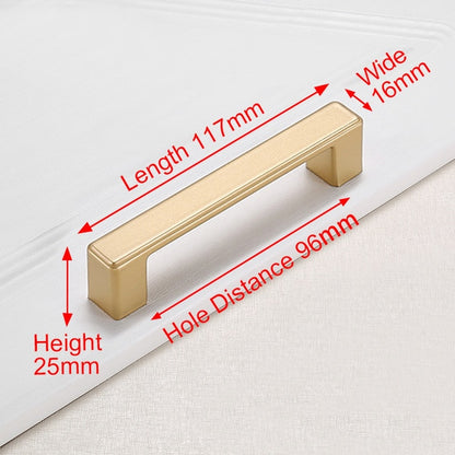 KAK European Style Matte Gold Cabinet Handles Solid Aluminum Alloy Kitchen Cupboard Pulls Drawer Knobs Furniture Handle Hardware