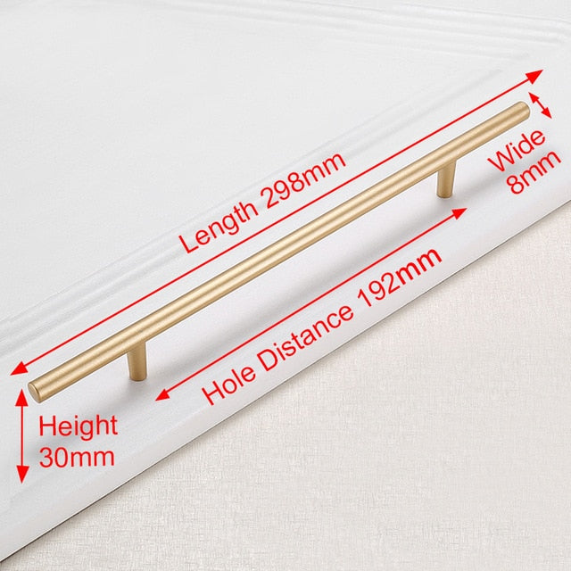 KAK European Style Matte Gold Cabinet Handles Solid Aluminum Alloy Kitchen Cupboard Pulls Drawer Knobs Furniture Handle Hardware