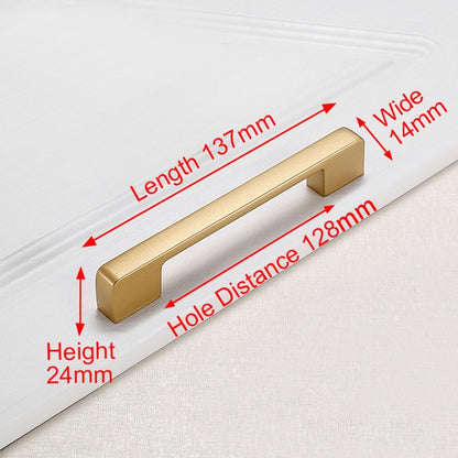 KAK European Style Matte Gold Cabinet Handles Solid Aluminum Alloy Kitchen Cupboard Pulls Drawer Knobs Furniture Handle Hardware