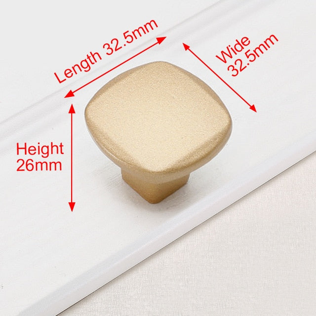 KAK European Style Matte Gold Cabinet Handles Solid Aluminum Alloy Kitchen Cupboard Pulls Drawer Knobs Furniture Handle Hardware