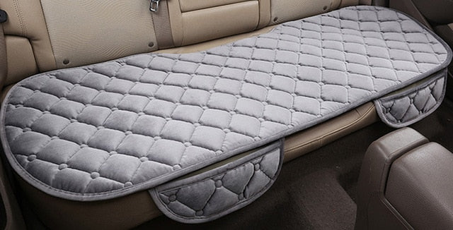 Car Seat Coves Protector Mat Auto Rear Seat Cushion Fit Most Vehicles Non-slip Keep Warm Winter Plush Velvet Back Seat Pad