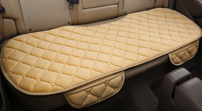 Car Seat Coves Protector Mat Auto Rear Seat Cushion Fit Most Vehicles Non-slip Keep Warm Winter Plush Velvet Back Seat Pad