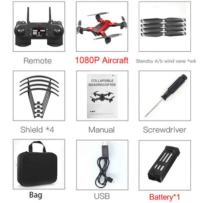 HJ68 Foldable Profissional Drone With Camera 4K HD Selfie Auto Follow WiFi FPV Wide Angle RC Quadcopter Helicopter Toy S167 G901