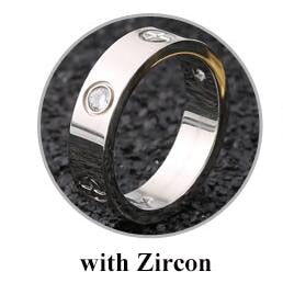 Fashion Rose Gold Stainless Steel Ring With Stone Crystal For Woman Girl For Men Couple In Wedding With Cross